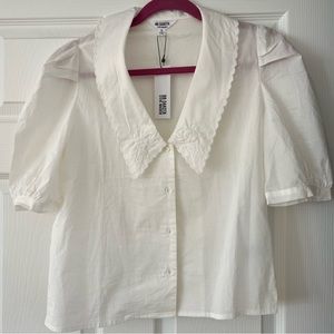 BB Dakota Lace Collared Top